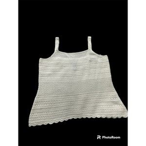 Lauren Ralph Lauren White Hand Knit Tank Size XL